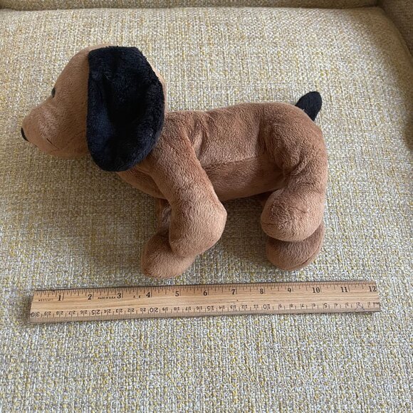 Manhattan Toy Plush Brown Dog Pooch Party Stuffed Animal Black Puppy Hound - Picture 6 of 7